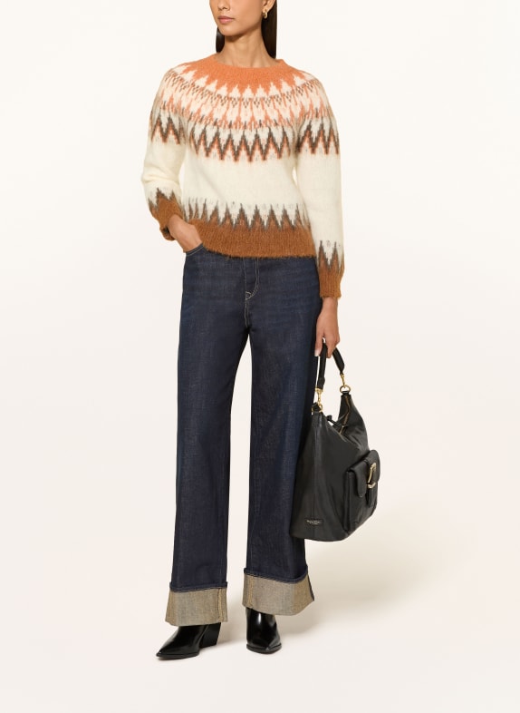 darling harbour Trui met alpaca offwhite / brown