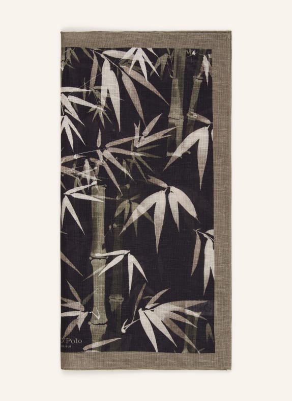 Marc O'Polo Foulard en lin NOIR / CRÈME / KAKI