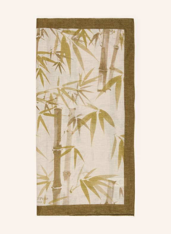 Marc O'Polo Foulard en lin OLIVE / CRÈME