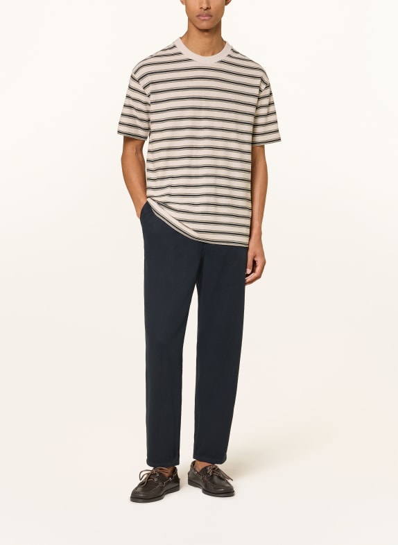 Marc O'Polo T-Shirt mit Leinen BEIGE / OLIV / SCHWARZ