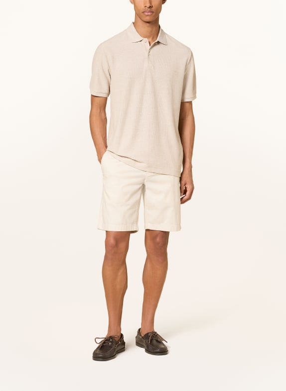 Marc O'Polo Jersey-Poloshirt Regular Fit mit Leinen HELLGRAU
