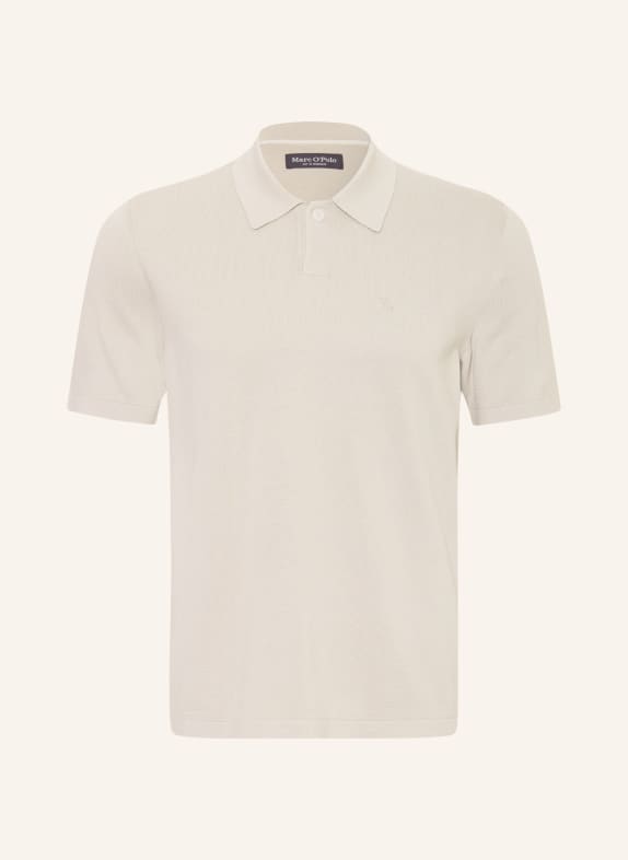 Marc O'Polo Gebreid poloshirt LICHTGRIJS
