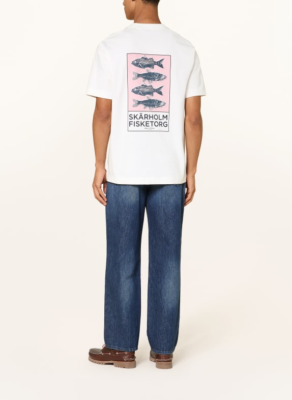 Marc O'Polo T-shirt CRÈME / ROZE / DONKERGRIJS