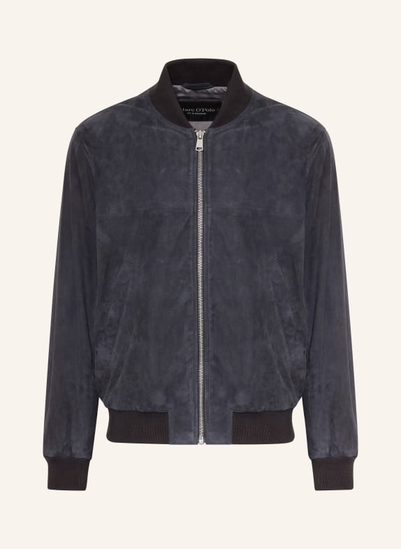 Marc O'Polo Leather jacket DARK BLUE