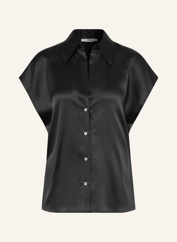VINCE Zijden blouse ZWART