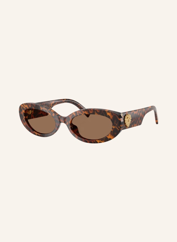 DOLCE & GABBANA Lunettes de soleil DG4537 Leo Transparent/Marron foncé