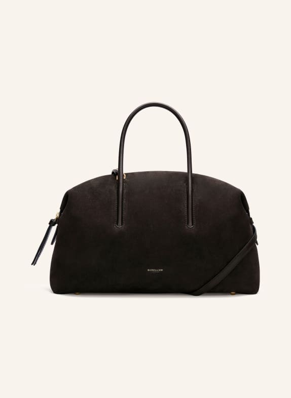 DEMELLIER Schoudertas THE MIDI STOCKHOLM MARRON FONCÉ / GOUD