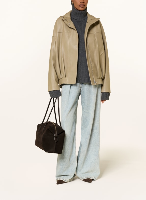DEMELLIER Schoudertas THE MIDI STOCKHOLM MARRON FONCÉ / GOUD