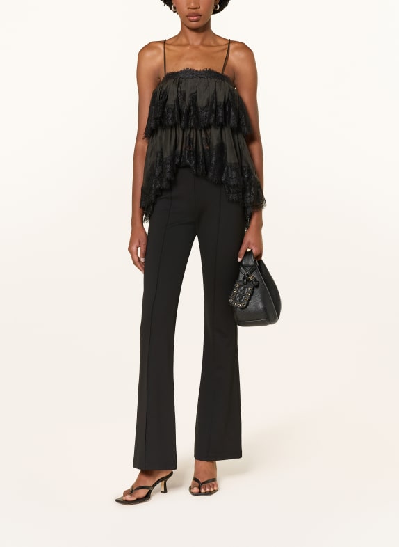 MRS & HUGS Bootcut-broek van jersey ZWART