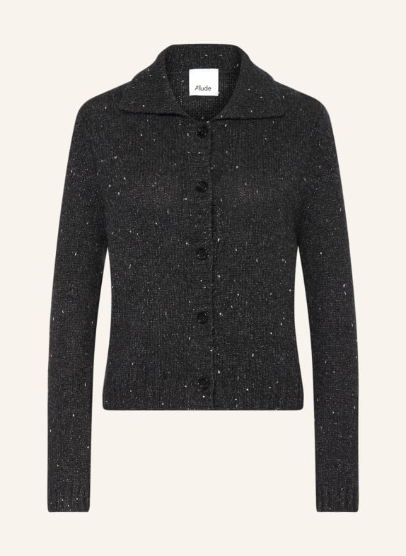 ALLUDE Gilet en cachemire et fil pailleté GRIS FONCÉ / ARGENT