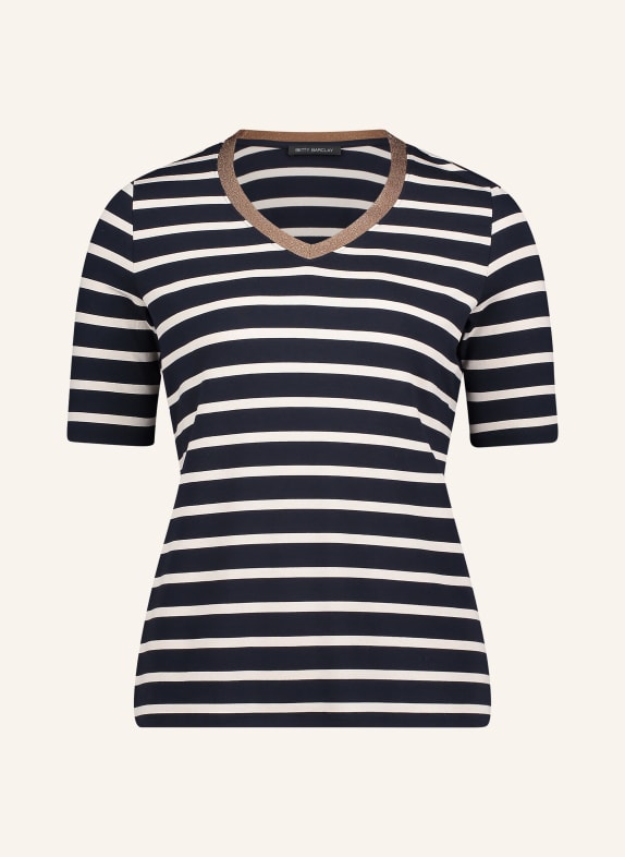 Betty Barclay T-Shirt mit Glitzergarn DUNKELBLAU / WEISS
