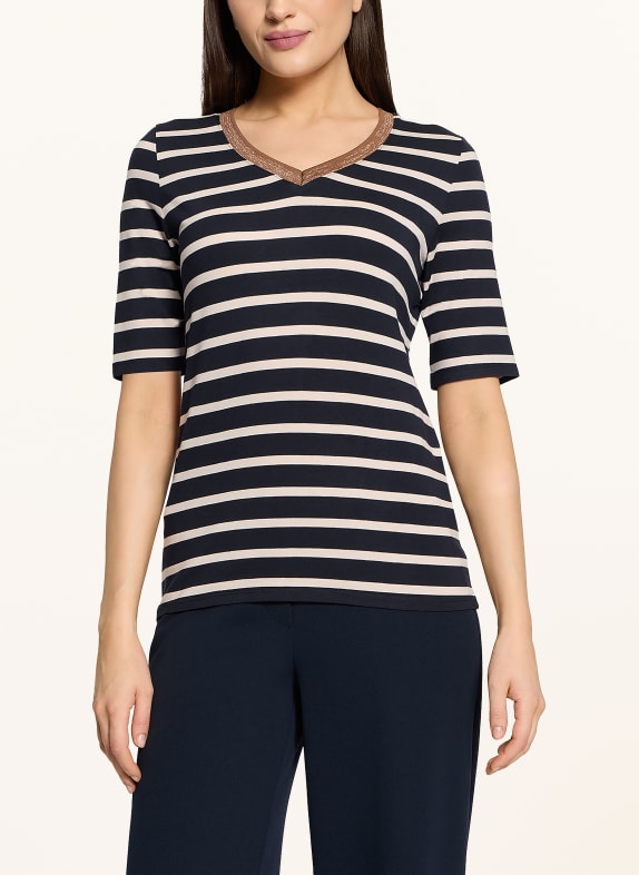Betty Barclay T-shirt met glittergaren DONKERBLAUW / WIT