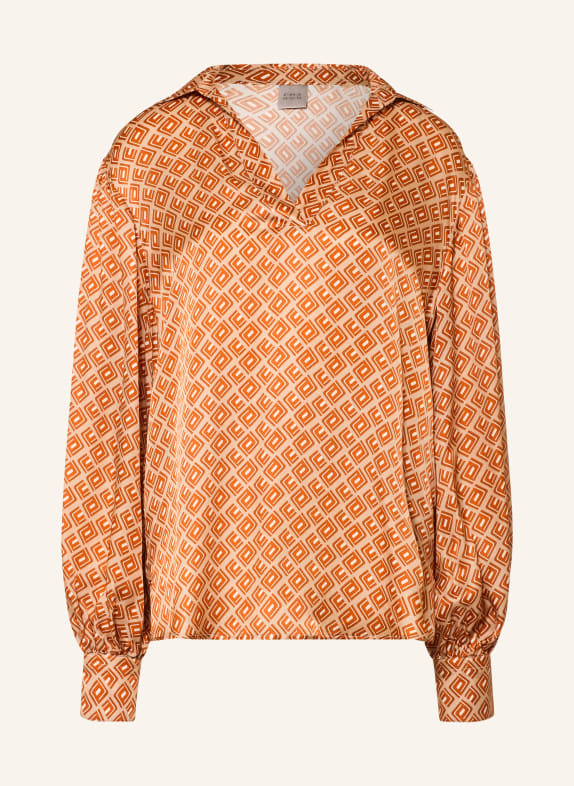 ÉMANOU Blusenshirt mit Seide CAMEL / BRAUN / CREME