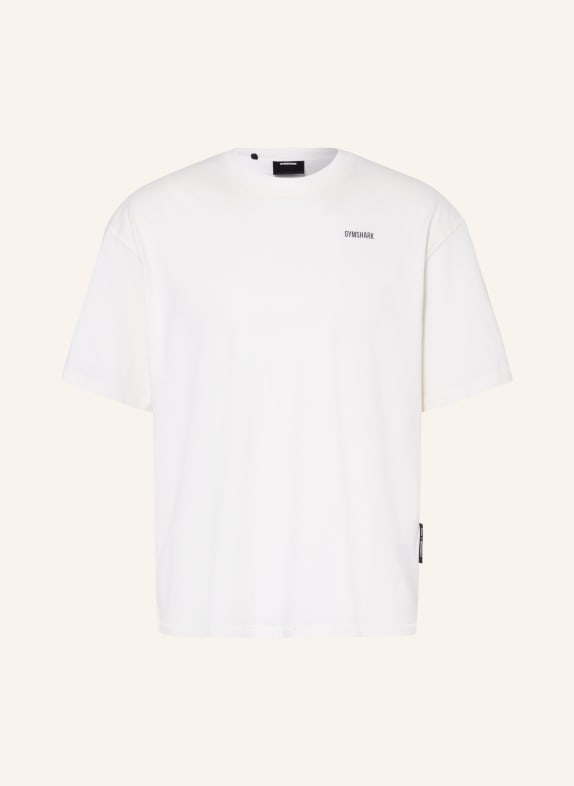GYMSHARK Oversized-Shirt WEISS / DUNKELGRAU