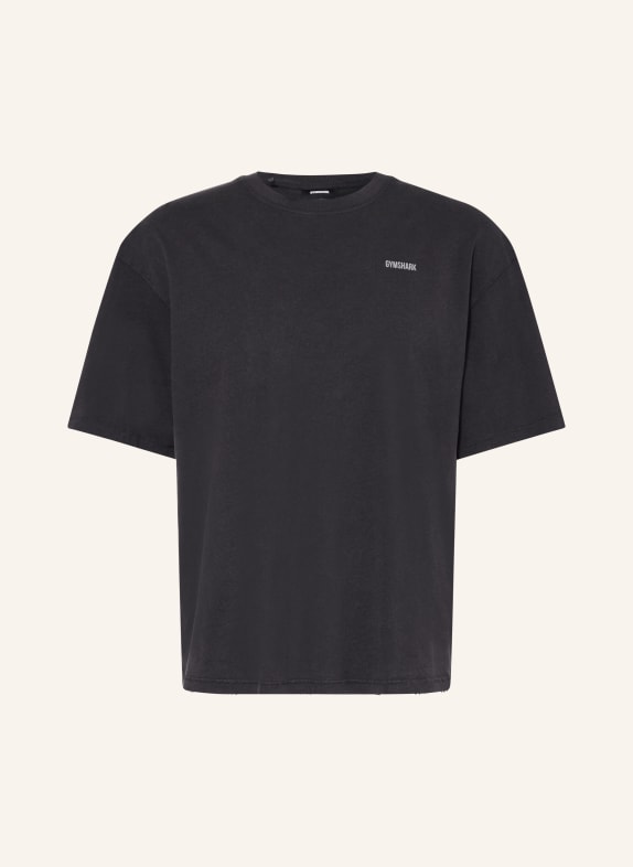 GYMSHARK Oversized-Shirt SCHWARZ / DUNKELGRAU