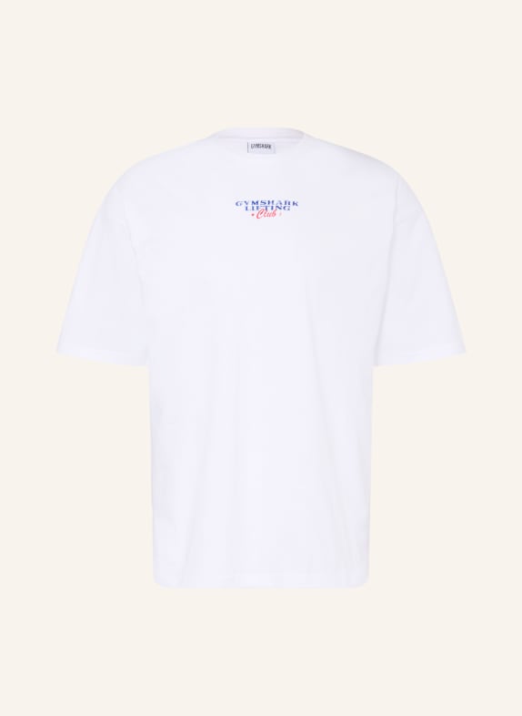 GYMSHARK Oversized-Shirt TROPHY GRAPHIC WEISS / ROT / BLAU