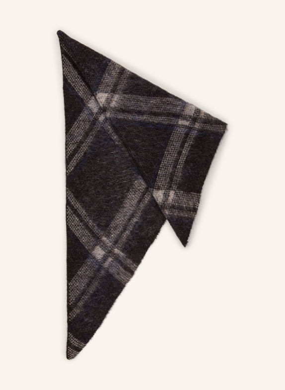 darling harbour Triangular scarf with alpaca BROWN