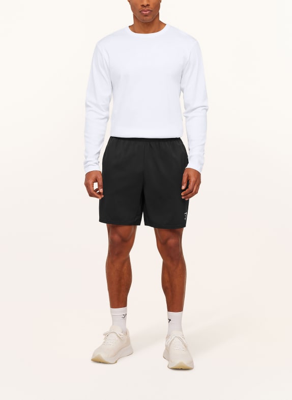 GYMSHARK Longsleeve OFF DUTY WEISS