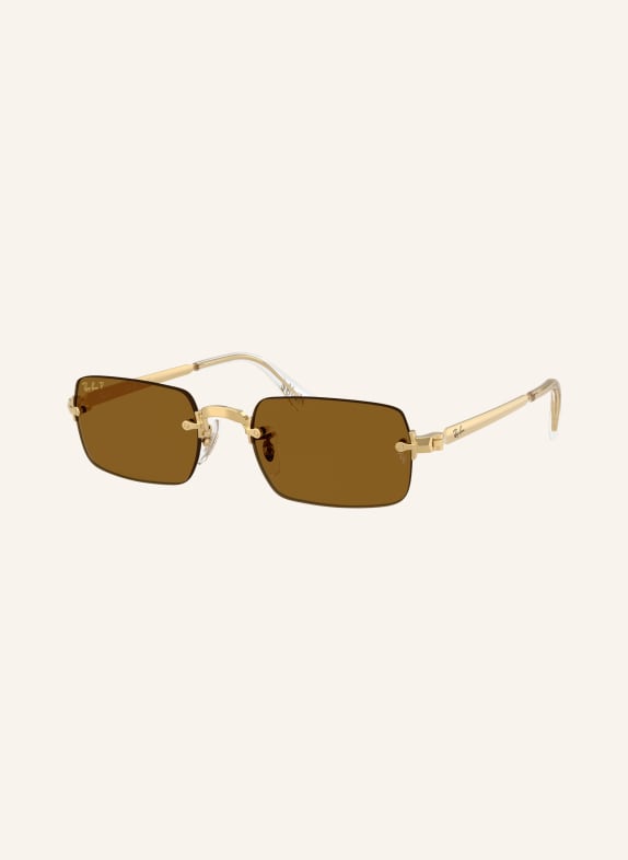 Ray-Ban Sunglasses RB3928 GOLD/DARK BROWN POLARIZED