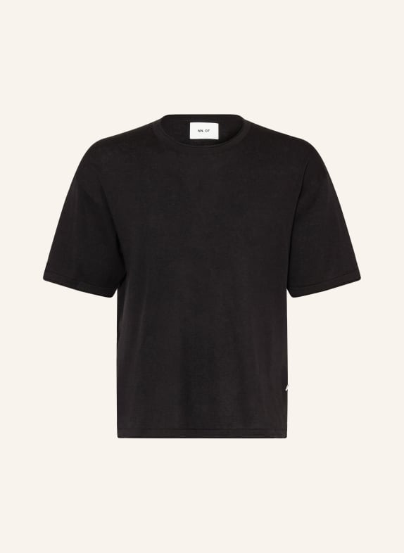 NN.07 Strickshirt RYAN mit Leinen SCHWARZ