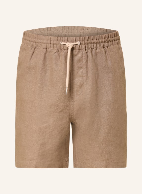 NN.07 GREGOR Linen Shorts BROWN