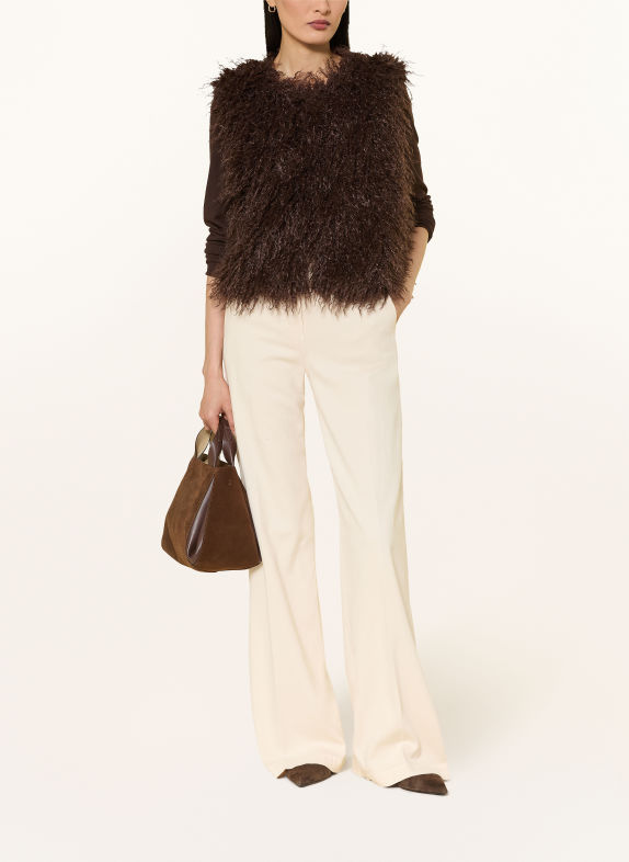 darling harbour Kunstfell-Weste DARK BROWN