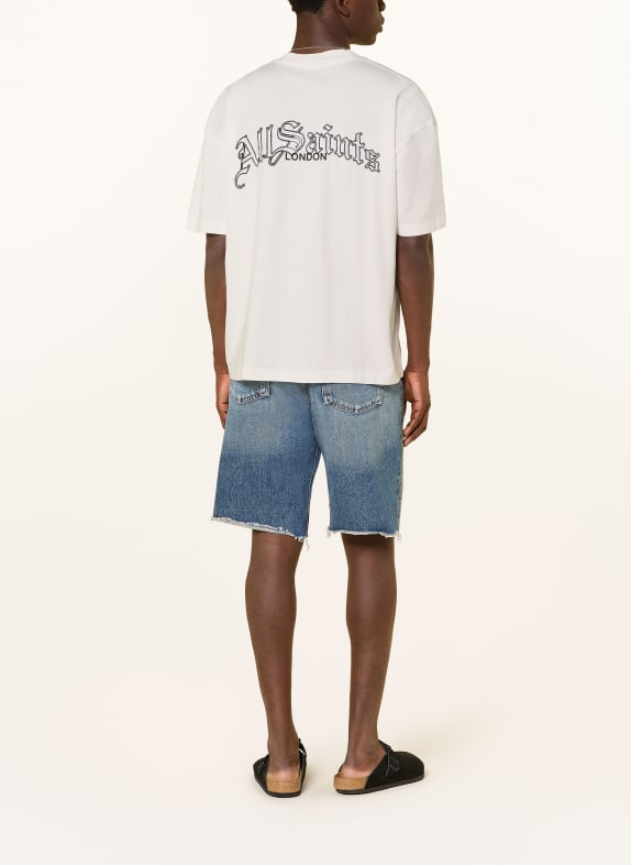 ALLSAINTS T-shirt DESCENT WIT / ZWART