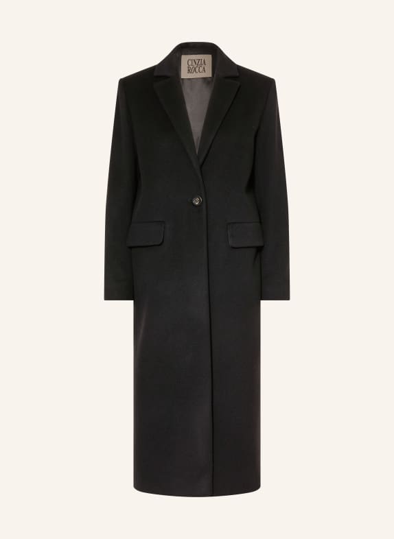 CINZIA ROCCA Wollmantel SCHWARZ