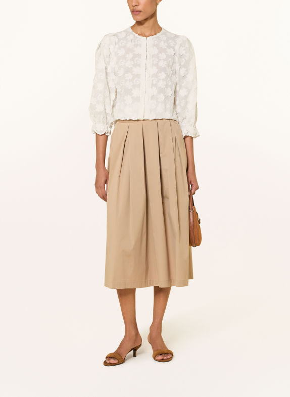 WALDORFF Blouse dirndl à manches 3/4 CRÈME