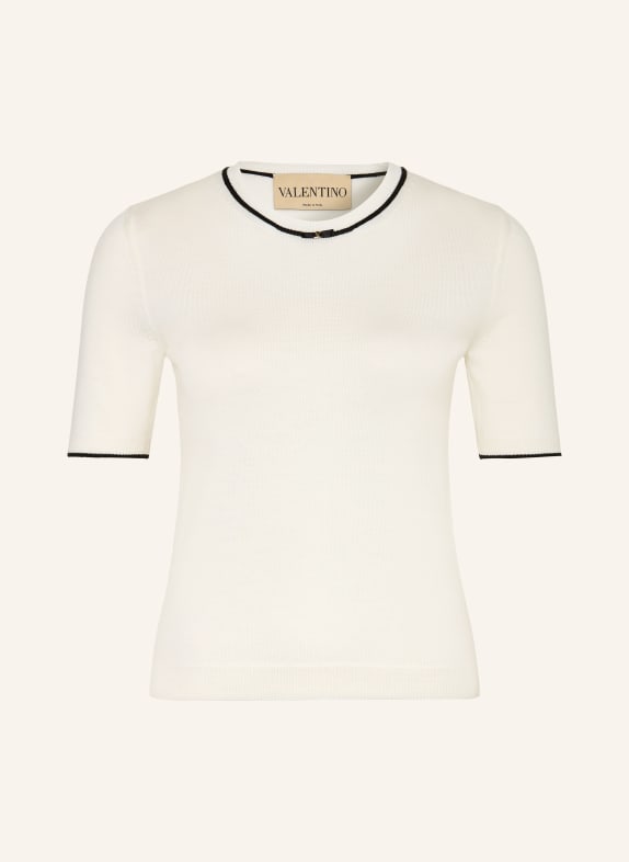 VALENTINO Knit shirt ECRU / BLACK