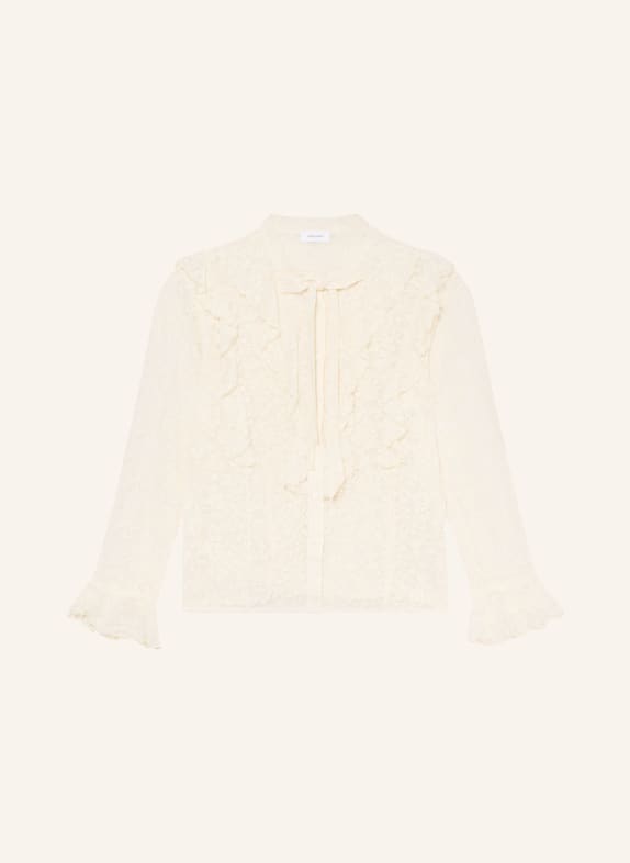darling harbour Lace bow-tie blouse with flounces OFFWHITE