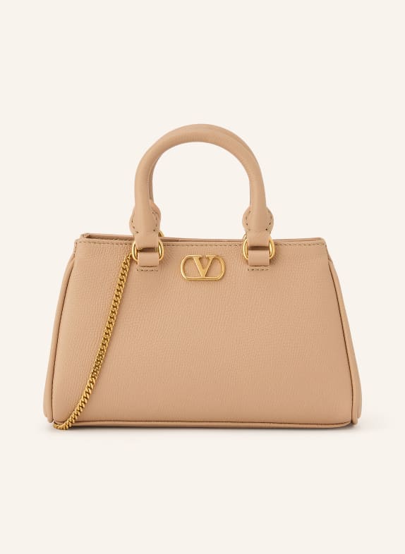 VALENTINO GARAVANI Torebka VLOGO SIGNATURE MINI BLADORÓŻOWY / ZŁOTY