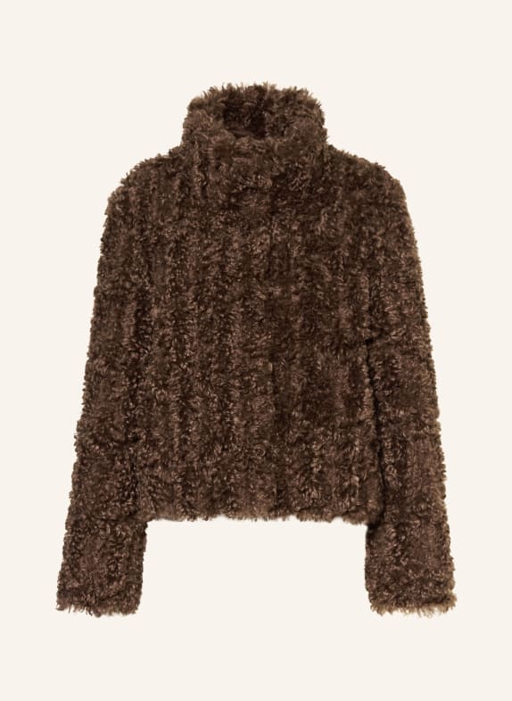 lilienfels Faux fur jacket DARK BROWN