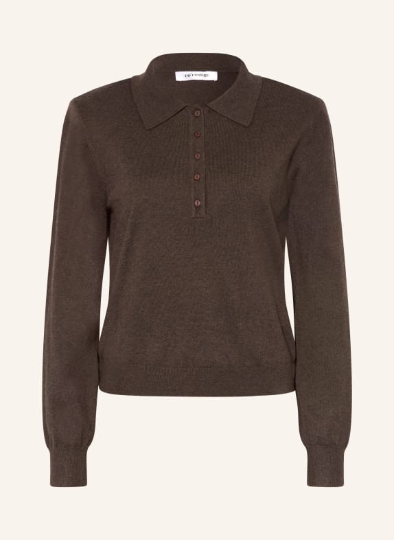 co'couture Knit polo shirt DARK BROWN