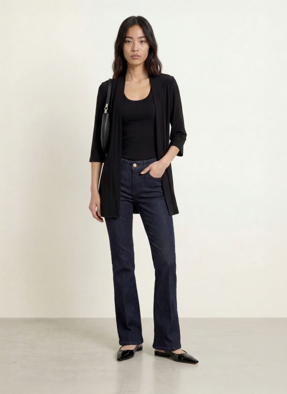 Joseph Ribkoff Lange blazer met 3/4-mouwen ZWART