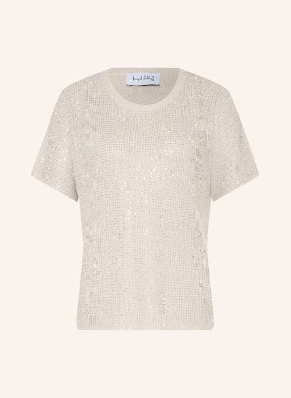 Joseph Ribkoff T-shirt en maille avec fil pailleté et strass CRÈME