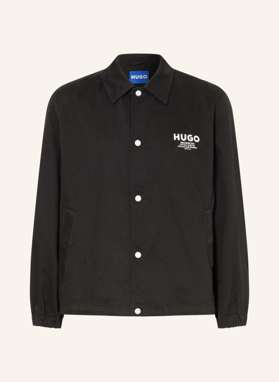 HUGO Overshirt BIYO SCHWARZ / WEISS