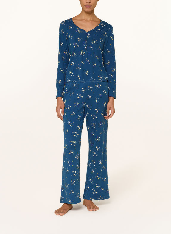 JOCKEY Pyjamasbukser TWINKLE STARS BLÅ / ORANGE / LYSEGUL