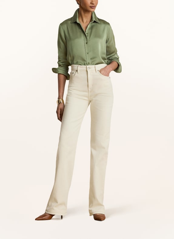 LAUREN RALPH LAUREN Satinbluse OLIV