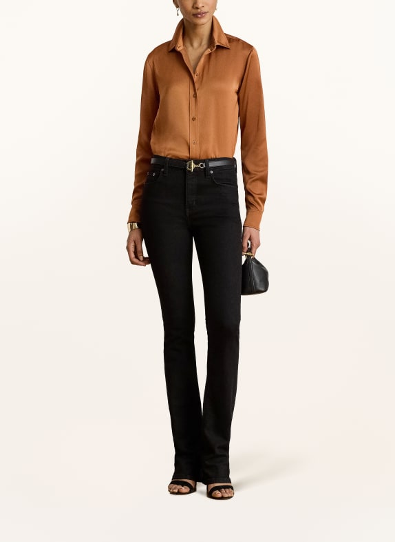 LAUREN RALPH LAUREN Satinbluse DUNKELORANGE