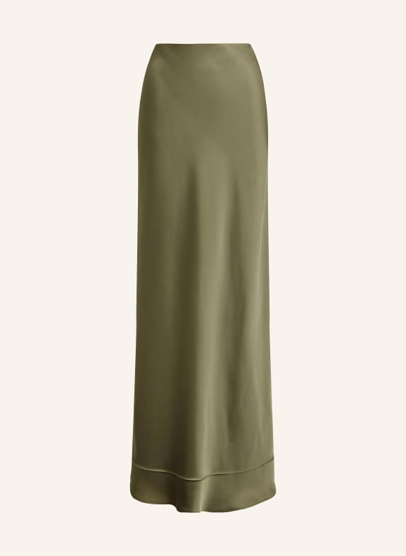 LAUREN RALPH LAUREN Satijnen rok OLIJF