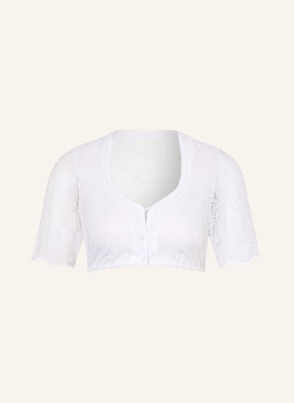 WALDORFF Dirndlbluse VALERIE aus Spitze WEISS