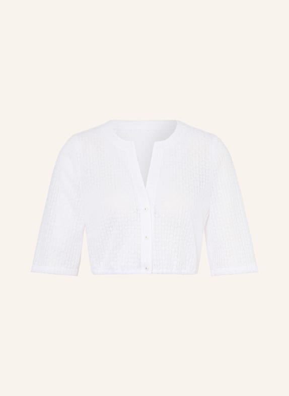 WALDORFF Dirndlbluse ALESSA aus Spitze mit 3/4-Arm WEISS