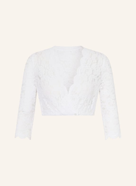 WALDORFF Dirndlbluse SARAH aus Spitze mit 3/4-Arm WEISS