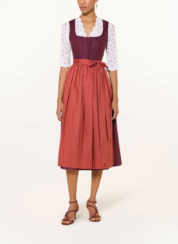 WALDORFF Dirndlblouse SARAH van kant met 3/4-mouwen WIT