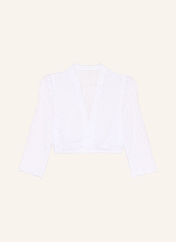 WALDORFF Dirndlbluse SISSI aus Spitze mit 3/4-Arm WEISS