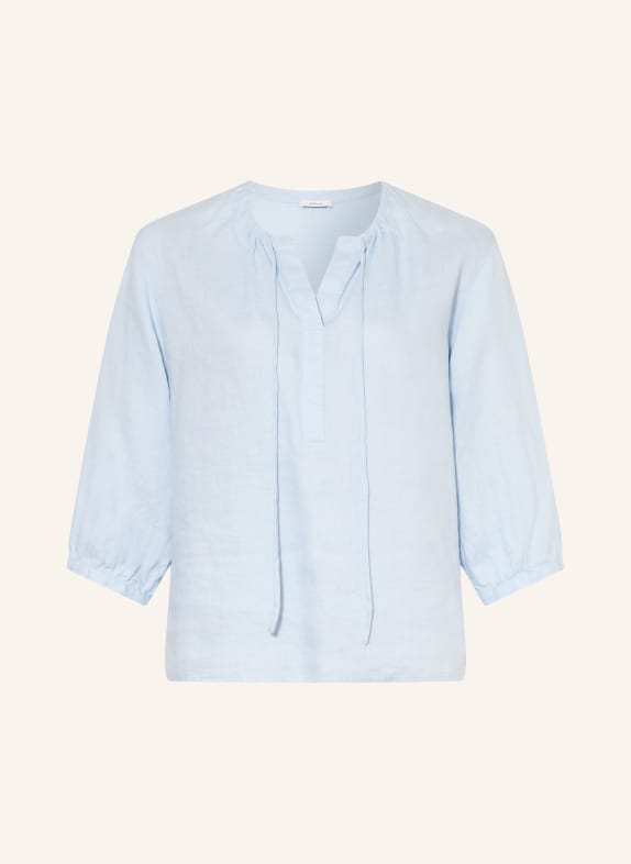 OPUS FEDORA-blouse van linnen met 3/4-mouwen LICHTBLAUW