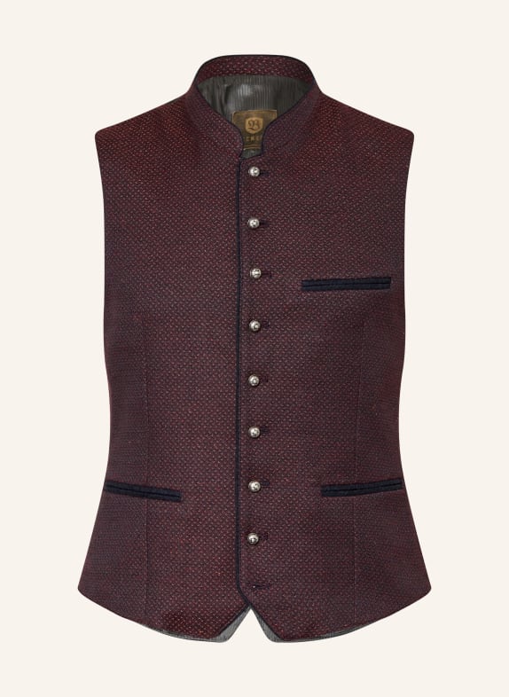 BECKERT Traditionel vest FCB-CORBIN MØRKERØD / MØRKEGRÅ / SORT