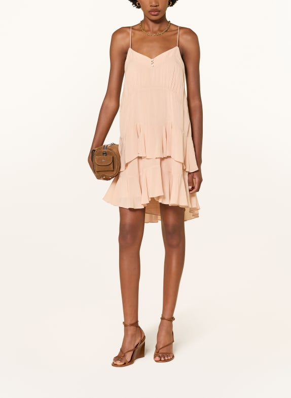 ba&sh Kleid BILONA mit Volants ROSÉ
