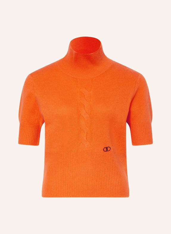 SEM PER LEI Pletené tričko z kašmíru ORANŽOVÁ